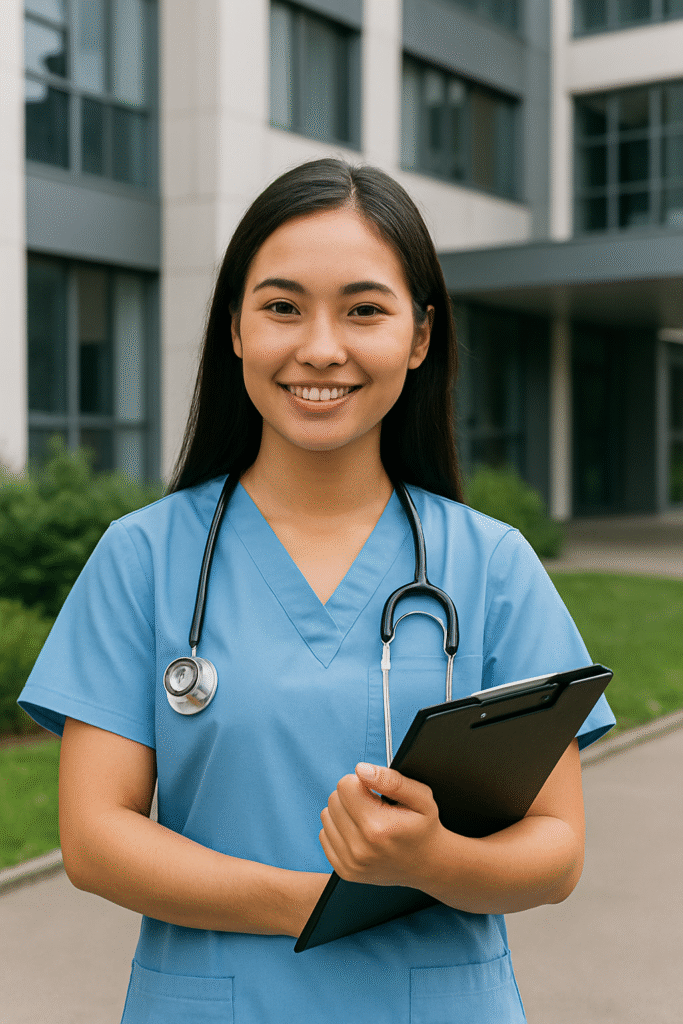 Nurse preparing for the OBA process in Australia with support from jonyleads consultancy services