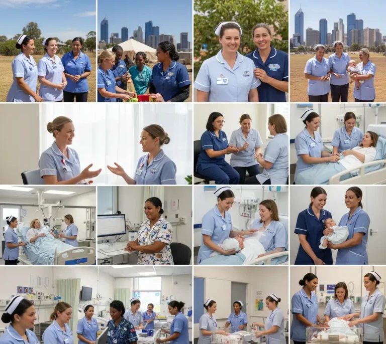 Types of nurses and their salary in Australia showcasing various nursing roles in healthcare settings