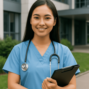 Nurse preparing for the OBA process in Australia with support from jonyleads consultancy services